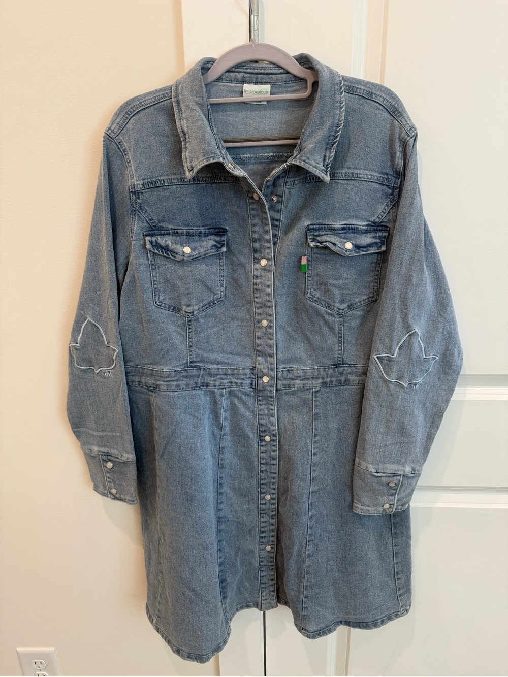 Ivy Storehouse Alpha Kappa Alpha Denim Dress Button Size XL